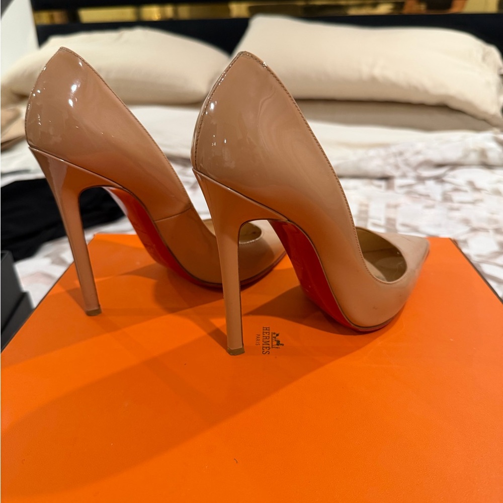 Christian Louboutin Nude Patent Heels